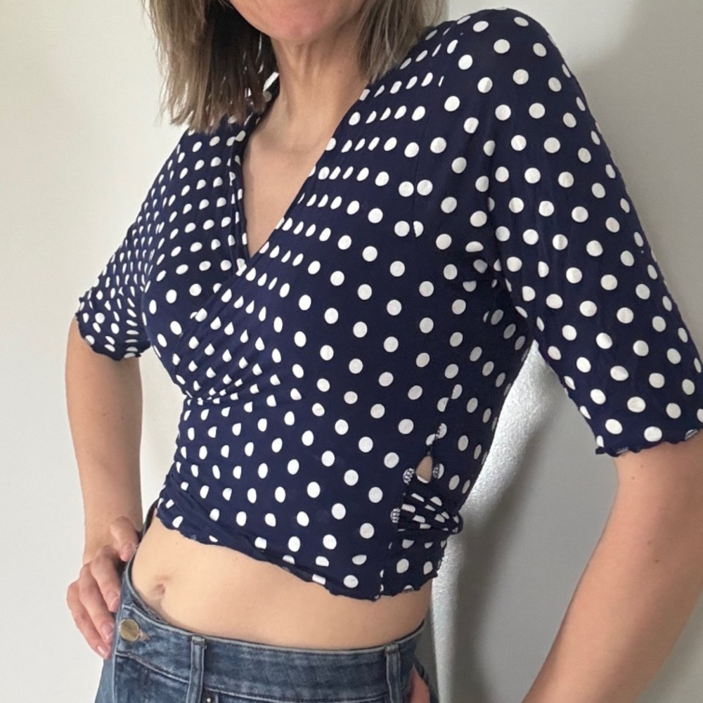 ❤️Polka Dot stretch tie shirt South Africa